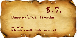 Besenyődi Tivadar névjegykártya